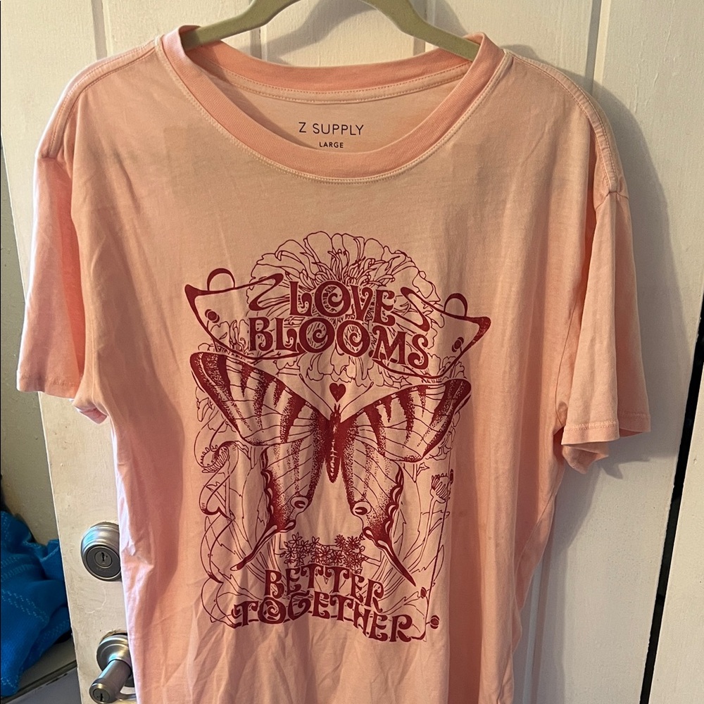 Z Supply Peach Butterfly Tee